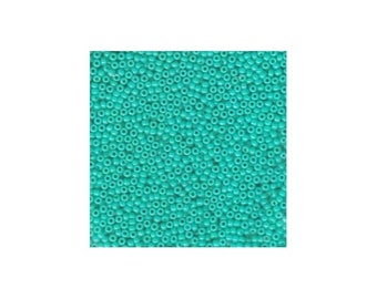 Miyuki Seed Beads 8/0 Opaque Turquoise Green 8-412 22g Tube, Size 8 Seed Beads, Japanese Seed Beads, Round Seed Beads, 3mm Seed Beads