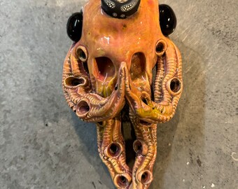 Squid, Cthulhu, wall hanging, ceramic sculpture