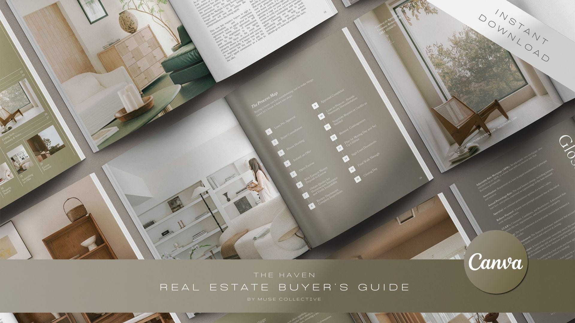 The Haven Real Estate Buyer's Guide Template | Editable Canva Template for Realtors | Luxury Real Estate | Instant Download |