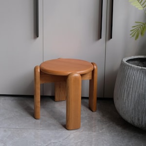 Stackable Wooden Stool for Kids | Solid Cherry or Walnut Montessori Furniture