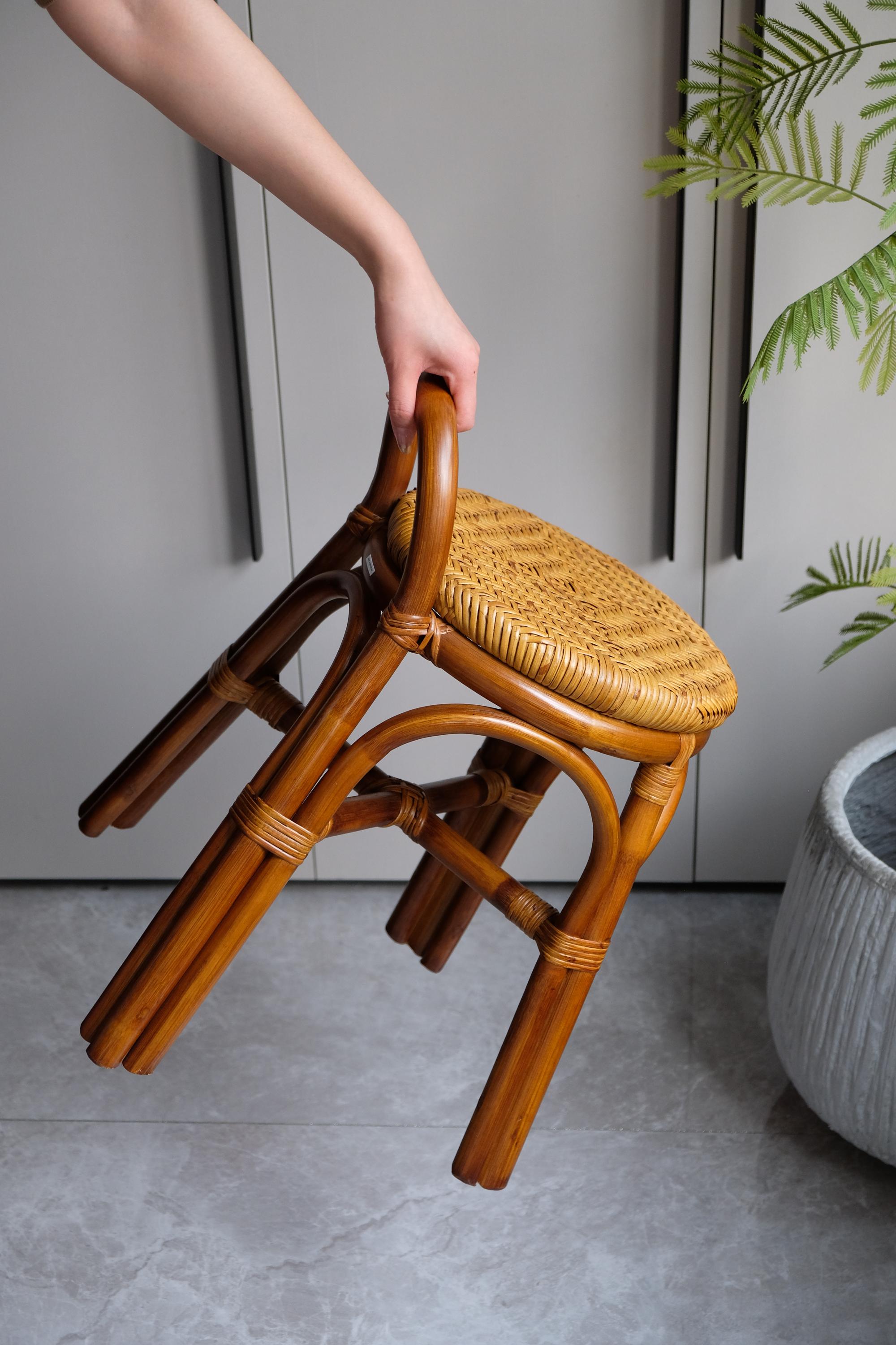 Handcrafted Rattan Stool Rattan Seating Balinese Style Rattan Furniture ...