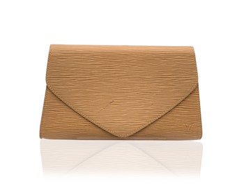 Louis Vuitton Brown Epi Leather Pochette Art Deco Envelope Clutch