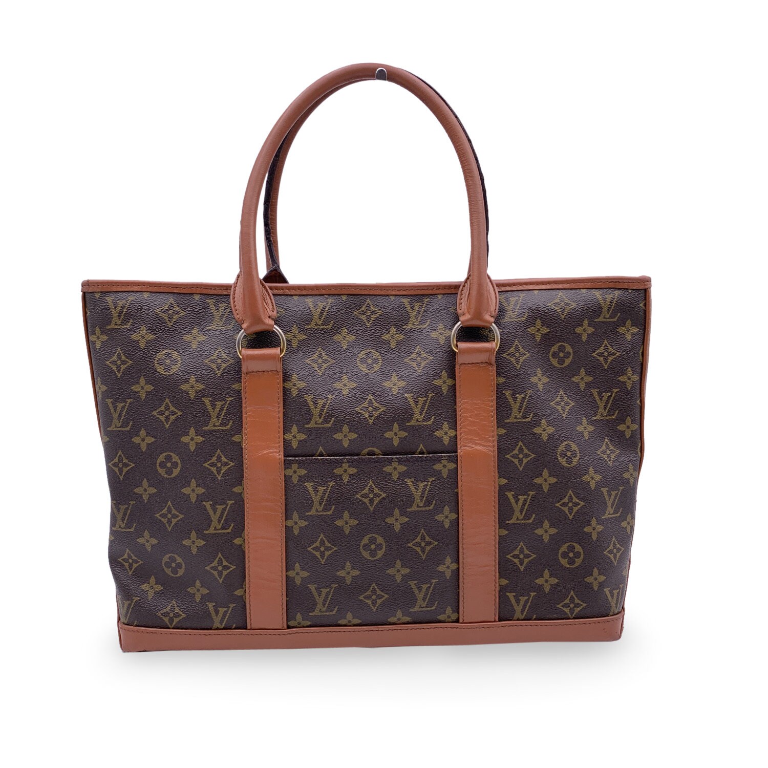 LOUIS VUITTON Monogram Sac Souple 35 Boston Bag Vintage