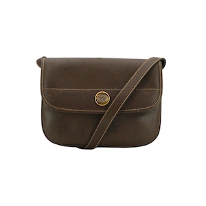 Vintage Gucci Brown Leather Bag - Etsy
