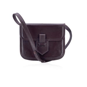 Authentic Yves Saint Laurent Vintage Brown Leather Convertible Shoulder Bag