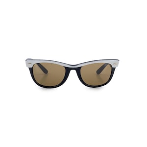 Authentic Ray-Ban B&L Vintage Black White Acetate Wayfarer RB 5022 Sunglasses