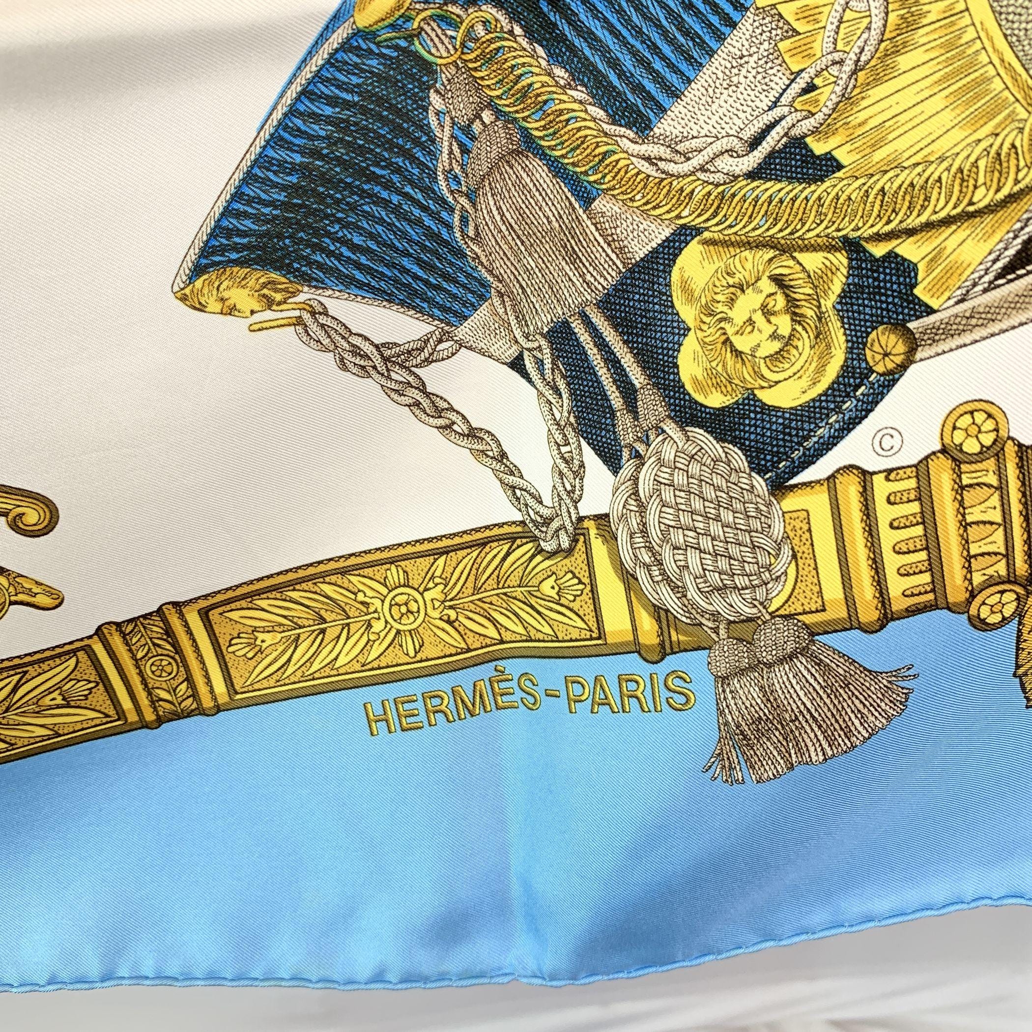 エルメス ヴィンテージ シルクスカーフ グラン・ユニフォーム 1985年