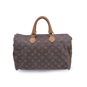Bolsa Louis Vuitton French Company Vintage Monograma Canvas Speedy 35 autêntica