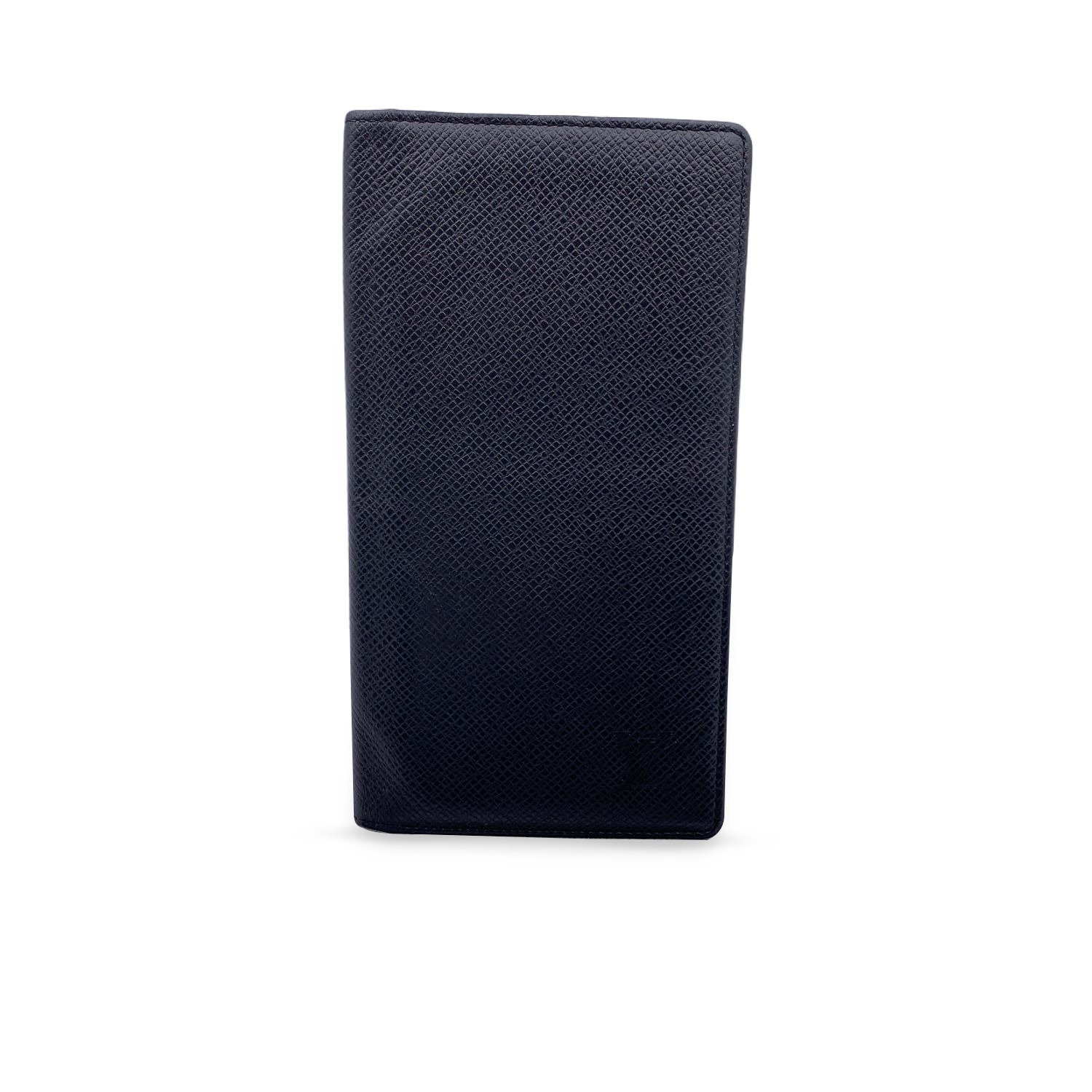 Louis Vuitton Black Taiga Leather Checkbook Wallet