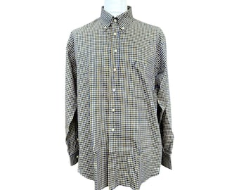 Authentic Yves Saint Laurent Vintage Check Cotton Men Shirt Size 42/16.5 L Unisex
