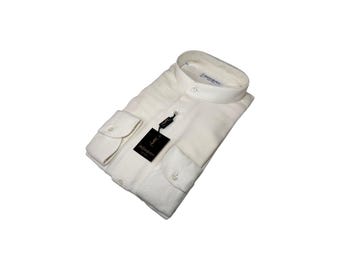 Oryginalna koszula męska Yves Saint Laurent Vintage White ze stójką, rozmiar 41/16