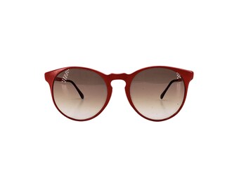 Auténticas gafas de sol unisex vintage Germano Gambini ovaladas rojas 52/18 140 mm