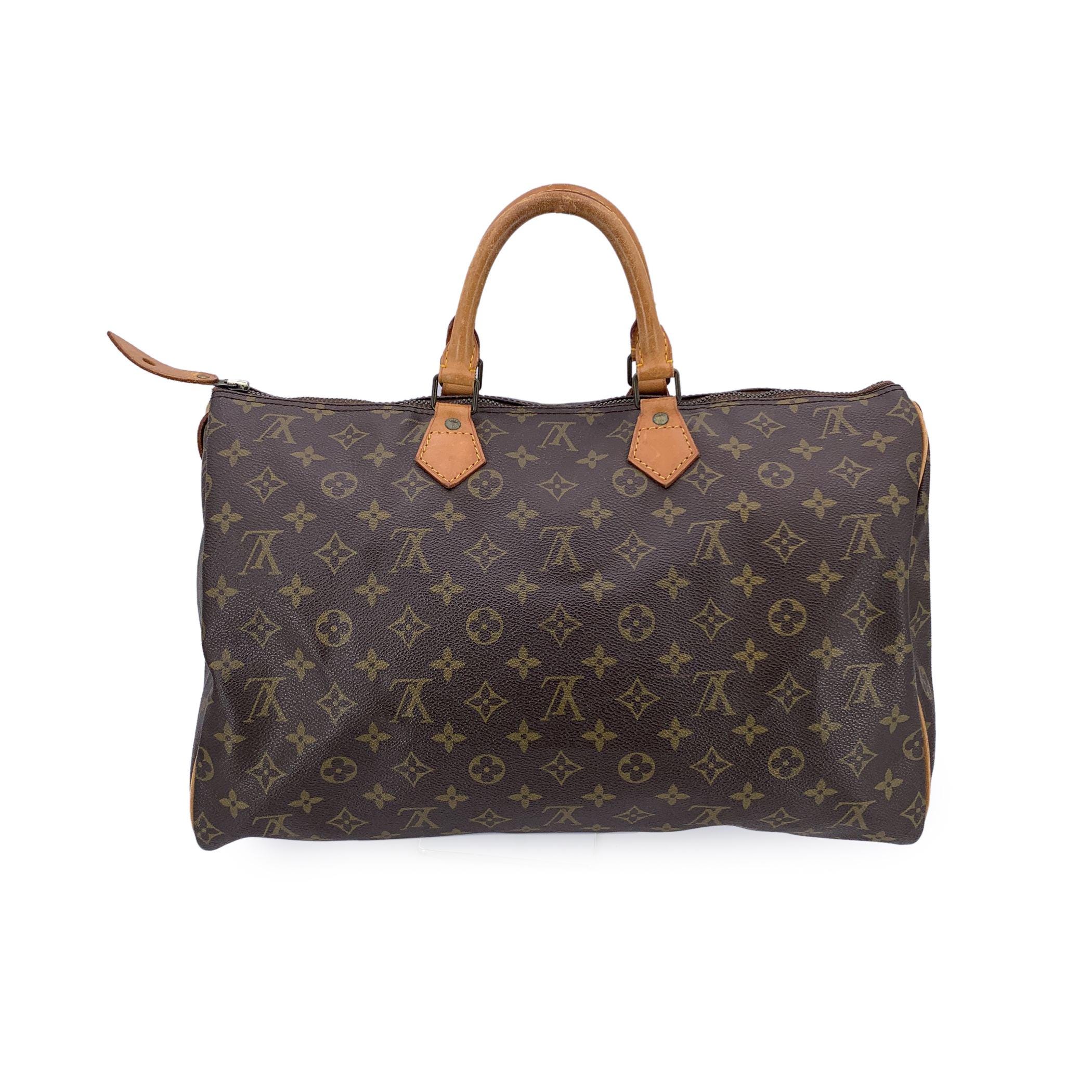 【希少】 LOUIS VUITTON LV Monogram Speedy 40 Vintage バッグ Authentic Louis Vuitton Vintage Canvas Monogram Speedy 40