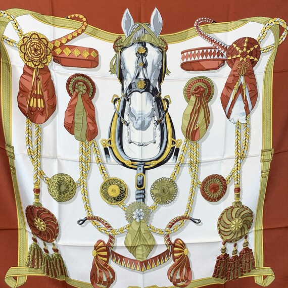 HERMES　エルメス スカーフ　Frontaux et Cocardes HERMÈS Scarf Frontaux et Cocardes Silk Caty Latham Pink and