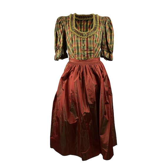 Authentic Vintage Checkered Silk Tyrolean Dobby Mi
