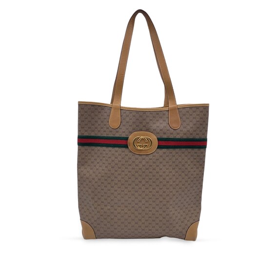 GUCCI Stripes Unisex Canvas Street Style A4 Logo Outlet Totes (631245 KWT7N  1060)