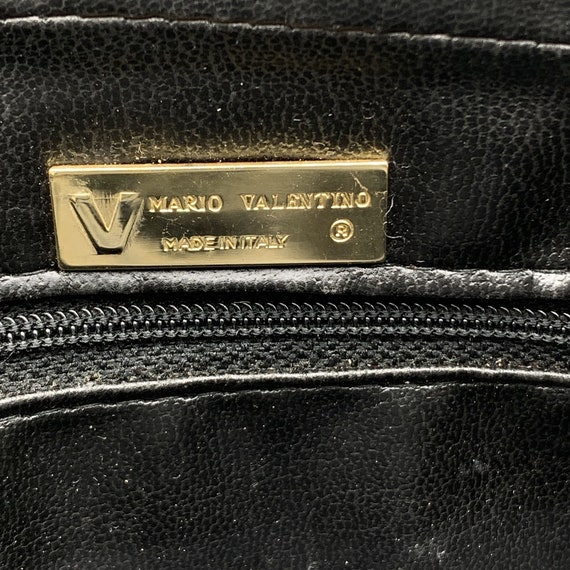 Authentic Mario Valentino Vintage Black Embossed … - image 6
