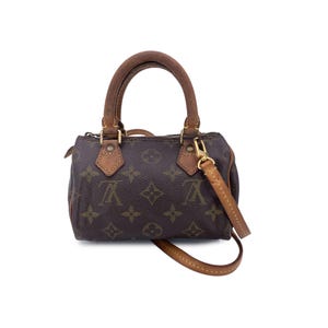 Bolsa Louis Vuitton Vintage Monogram Mini HL Speedy Nano com alça autêntica