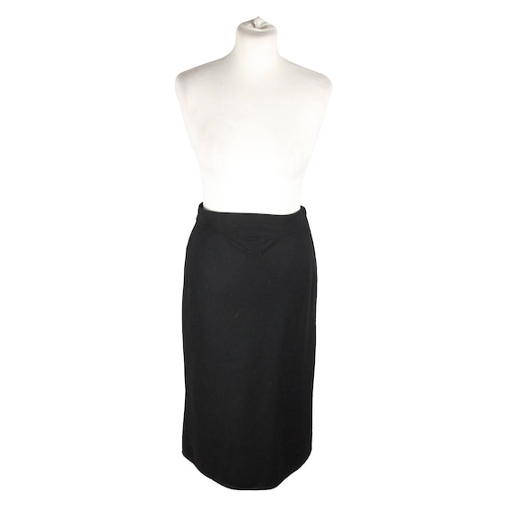 VALENTINO BOUTIQUE Vintage Black MIDI Skirt w/ God