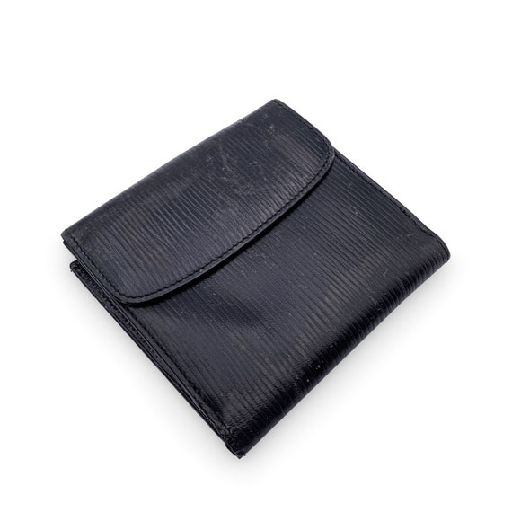 Authentic Fendi Vintage Black Epi Leather Bifold … - image 3