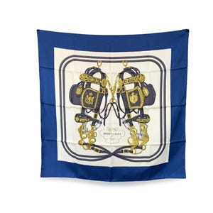 Authentic Hermes Paris Vintage Silk Scarf 1957 Brides de Gala Hugo Grygkar