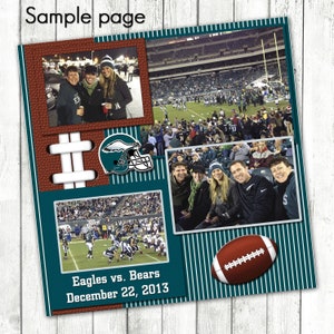 Digital Scrapbook Paper Philadelphia Football Colors Football Paper ...