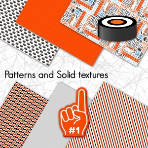 Philadelphia Hockey Scrapbook Paper: Digital Hockey Paper and Clip Art (Digital Download) image 2