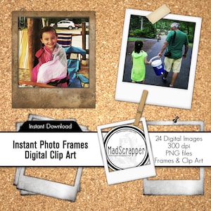 May include: A set of 24 digital photo frames and clip art images. The frames are white with a vintage look and are perfect for adding a personal touch to your photos. The clip art images include a variety of designs, such as flowers, hearts, and stars. The images are 300 dpi and are in PNG format.