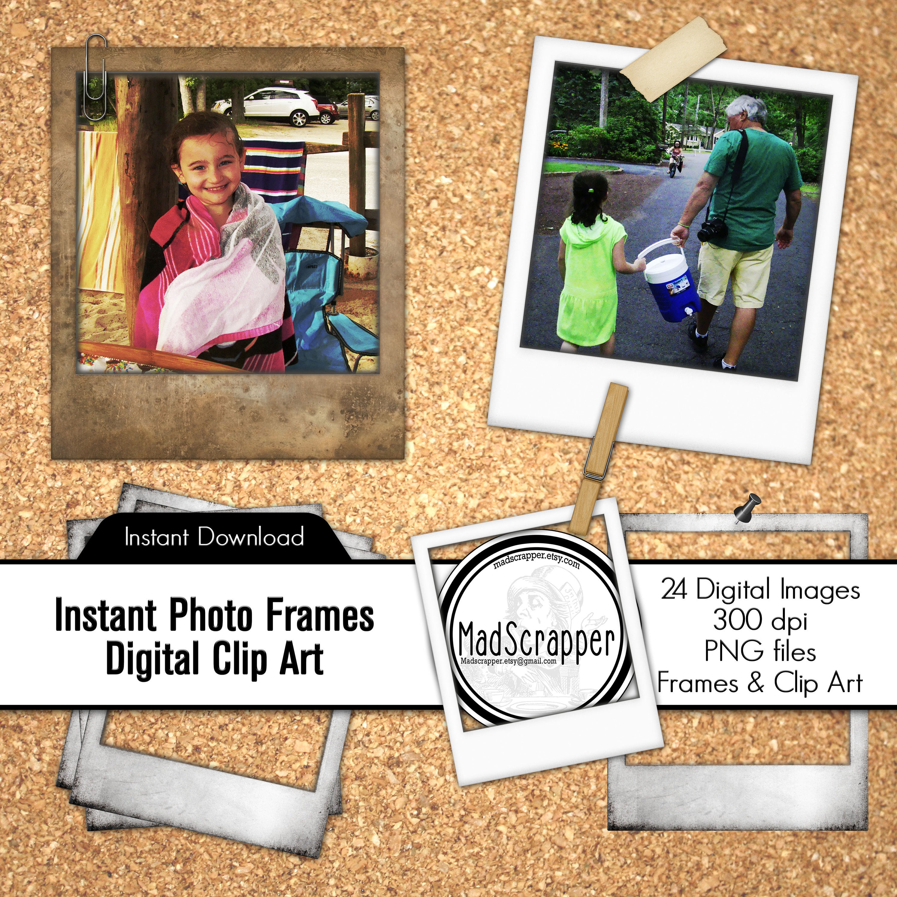 Polaroid Scrapbook Decorative Frame Stock Illustration - Illustration of  handwritten, fashion: 69887567