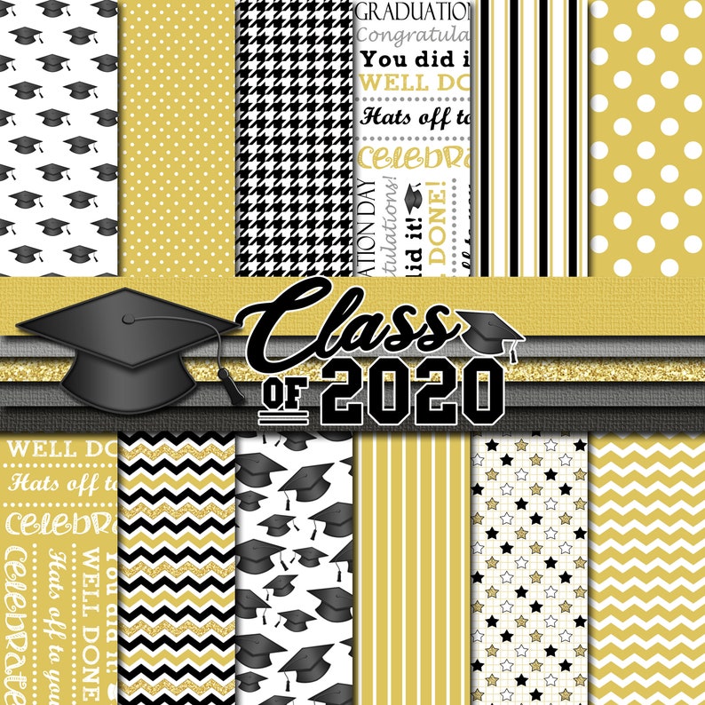 Download Digital Scrapbook Paper Graduation Day Black White and ...