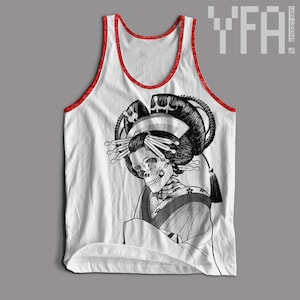 Skeletal Oiran Tri-Blend Tank Top | Made-To-Order in USA | Gifts for Him or Her