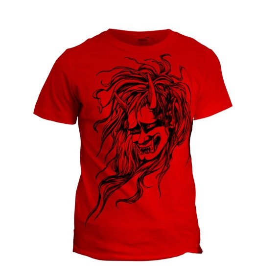 red graphic tee