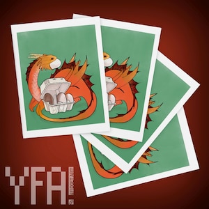 Tarjetas de felicitación en blanco de House Dragon / Tamaño A2 / Juego de cuatro / Fabricadas a pedido en EE. UU.