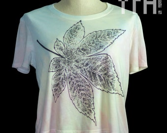 Momiji Crop Top | Pastel Tie-Dye Tee | Handprinted T-Shirt