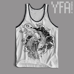 Kampf gegen Koi Fische Tri-Blend Tank Top | auf Bestellung in den USA | Geschenke für Sie oder Ihn