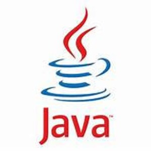 Może przedstawiać: Logo języka programowania Java przedstawia stylizowaną filiżankę kawy z unoszącą się parą. Słowo "Java" jest napisane na czerwono pod filiżanką.