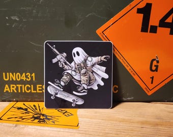 Ghost Skater Sticker