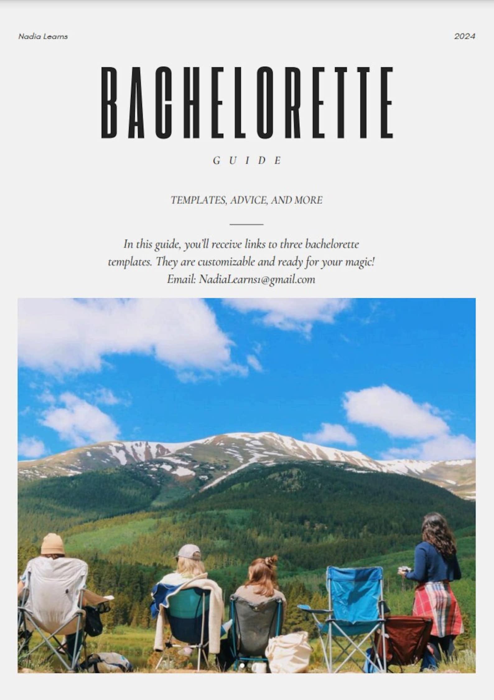 Bachelorette Planning Template Package Customizable Powerpoint