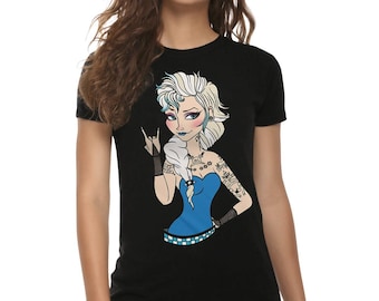 Elsa Frozen Rock T-Shirt, Men's and Women's Sizes (MUL-00881)
