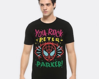 スパイダーマン ユー ロック ピーター パーカー T シャツ、メンズとレディース サイズ (SPD-763110)