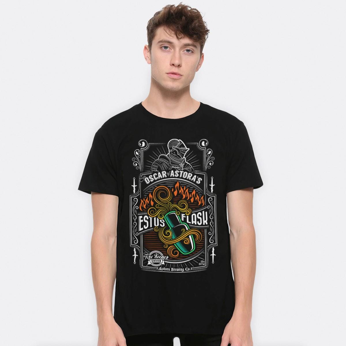 Dark Souls Estus Flask T-shirt, Men's and Women's Sizes (DRK