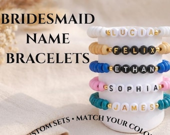 Pulsera Nombre Madera, Personalizada, Cuentas Naturales, Regalo de Amistad, Joyería Artesanal