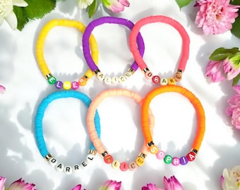 Custom Name Beaded Bracelets | Bulk Personalized Friendship Jewelry for Kids & Teams