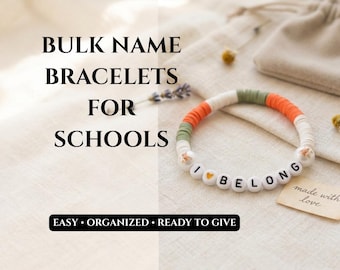Bulk Welcome Bracelet | Back to School Heishi Classroom Belonging Gift