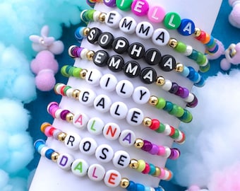 Custom Beaded Name Bracelets – Personalized Team & Event Jewelry in Bulk