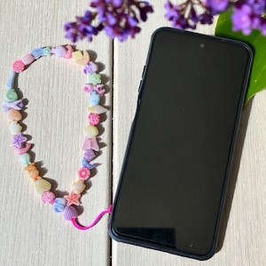 Custom Beaded Phone Charm & Mobile Strap – Personalized Name or Text in Any Colour, Bulk Party Favors, Giftable Tech Accessory