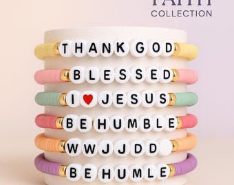 Bulk Faith Bracelet Set – Handmade Christian Jewelry Gift, Bible Verse Favors for Events