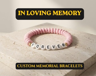 Pulseras conmemorativas al por mayor / Recuerdos funerarios personalizados con nombre / Set de regalo de recuerdo en memoria de un ser querido