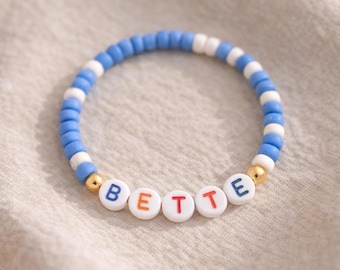 Name Bracelet Bulk | Custom Beaded Personalized | Colorful Handmade | Bridesmaid Team Gift