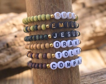 Eco-Friendly Personalized Wooden Bracelet – Handmade Sustainable Jewelry Gift for Him & Her